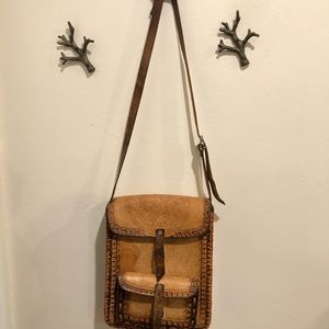 Vintage Leather Messenger Bag